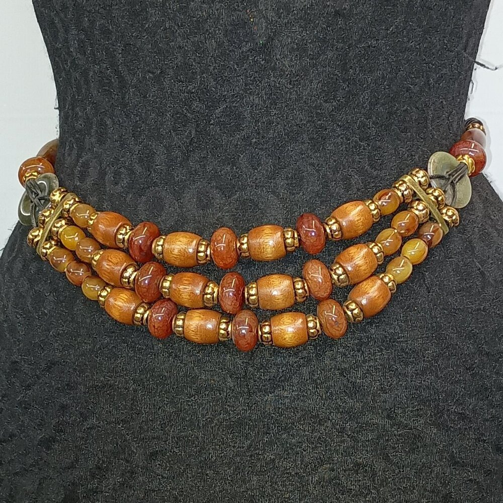 Ferrara Intricately Crafted Resin Bead Belt